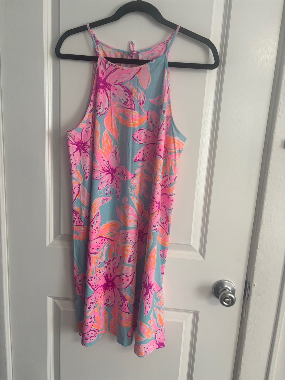 Lilly Pulitzer Mint Dress with Pink & Coral Floral Print